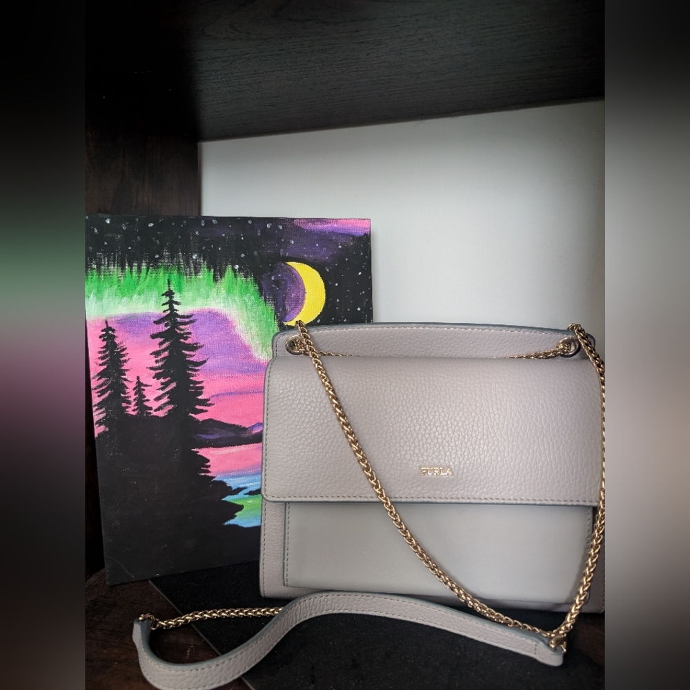 Furla Elegant Gray Shoulder/Handbag